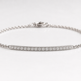 
  
  14KT White Gold Lab Grown Diamond Bar Bracelet
  

