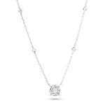 
  
  14K White Gold Diamond Cluster on Diamond Chain
  
