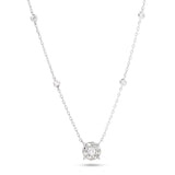 
  
  14K White Gold Diamond Cluster on Diamond Chain
  
