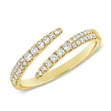 
  
  Open Wrap 14k Yellow Gold Diamond Ring
  
