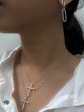 14k Yellow Gold Pronged Diamond Cross Pendant Necklace (0.52 cts. t.w.)