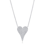 
  
  14k White Gold Elongated Diamond Heart Necklace
  
