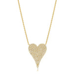 
  
  14k Yellow Gold Elongated Diamond Heart Necklace
  
