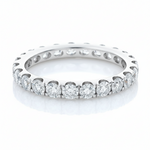 
  
  Diamond Wedding Band 3/4 Around - 18k White Gold - 1.29cts.
  
