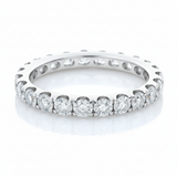 
  
  Diamond Wedding Band 3/4 Around - 18k White Gold - 1.29cts.
  
