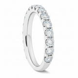 
  
  Diamond Wedding Band 3/4 Around - 18k White Gold - 1.29cts.
  
