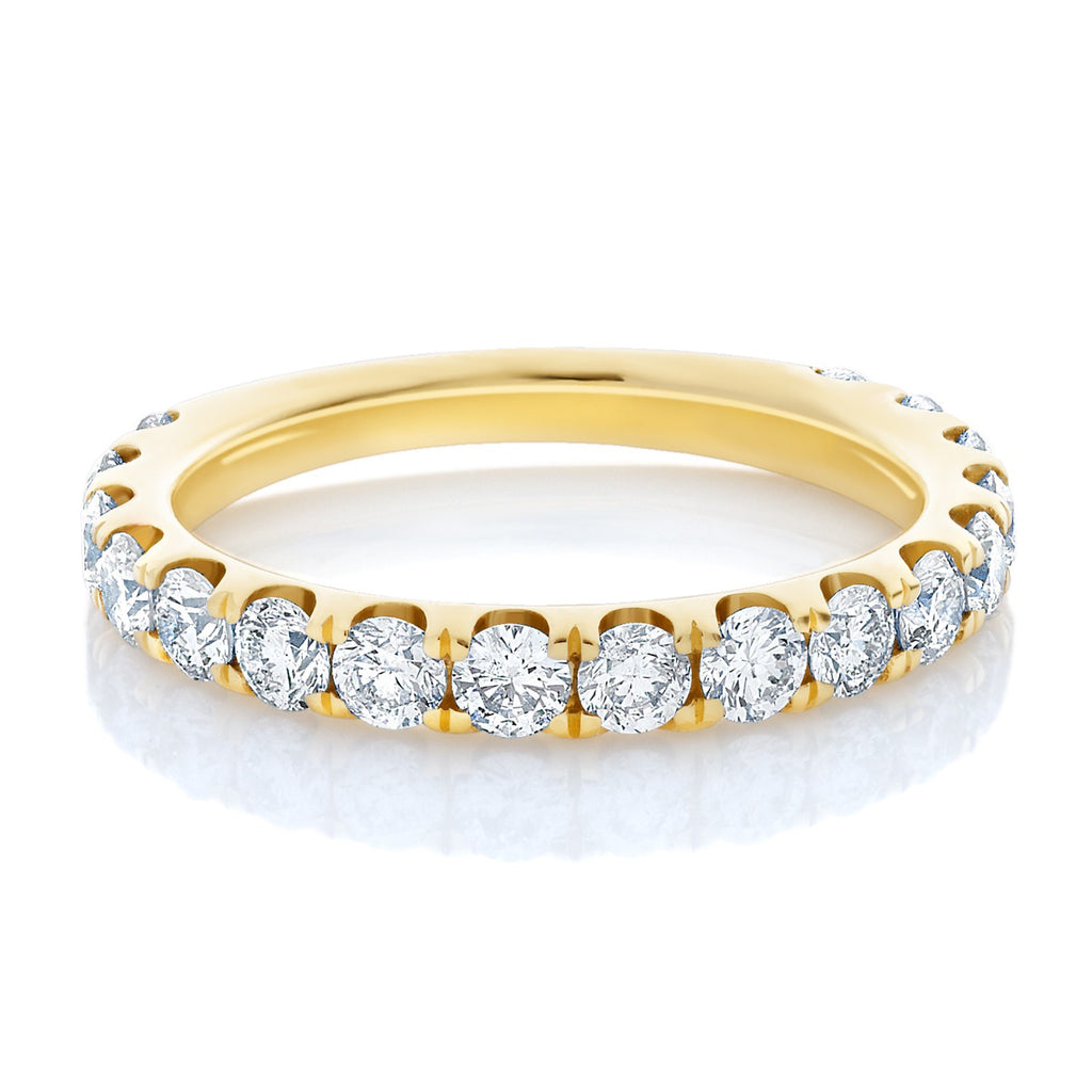 14k Yellow Gold Diamond Comfort Fit 3/4 Around Wedding Band 1.29cts. t.w.