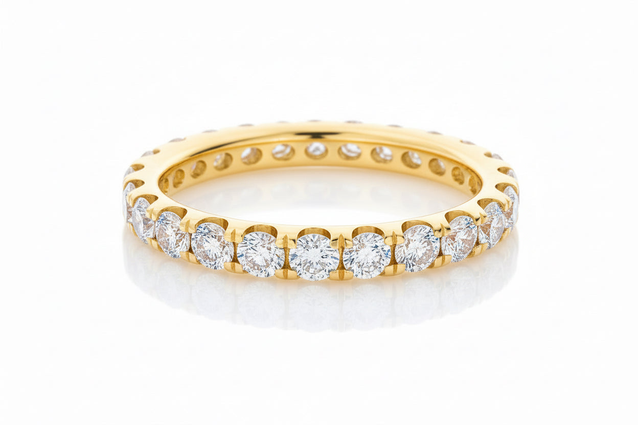 
  
  14k Yellow Gold Diamond Comfort Fit 3/4 Around Wedding Band .66cts. t.w.
  
