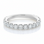 
  
  Diamond Wedding Band 3/4 Around - 14k White Gold - 0.66cts.
  
