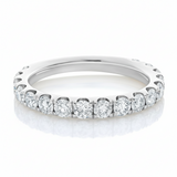 
  
  Diamond Wedding Band 3/4 Around - 14k White Gold - 0.66cts.
  
