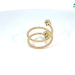 
  
  14K Yellow Gold Diamond Clover Bypass Ring
  
