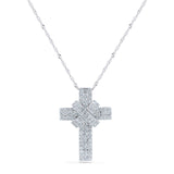 
  
  14k White Gold Diamond Cross Necklace (1.36 cts. t.w.)
  
