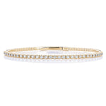 
  
  14K Yellow Gold Round Diamond Crown Bangle Bracelet
  
