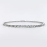 
  
  14K White Gold Round Diamond Flexible Bangle Bracelet
  
