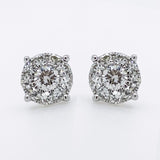 
  
  14k White Gold Diamond Cluster Earrings (0.83cts. t.w.)
  
