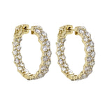 
  
  14k Yellow Gold Diamond Inside Outside Hoop Earrings (3.44 cts. t.w.)
  
