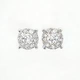 
  
  14k White Gold Diamond Cluster Stud Earrings (1/3 ct. t.w.)
  
