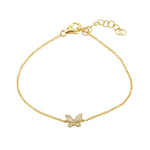
  
  14K Yellow Gold Diamond Butterfly Bracelet
  

