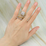 
  
  14k Yellow Gold Pave Diamond Dome Ring
  
