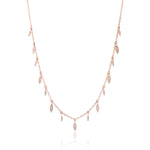 
  
  14k Rose Gold Marquise Shaped Diamond Dangle Necklace
  
