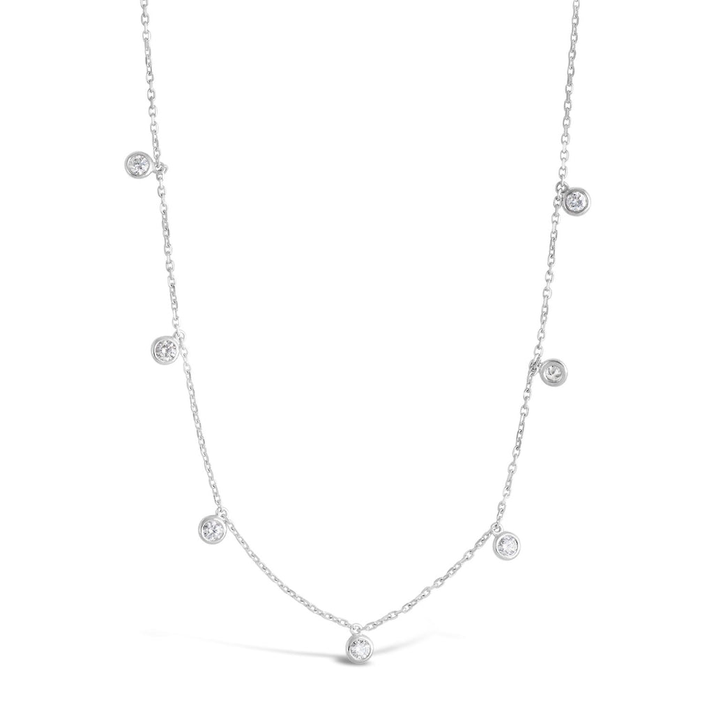 Hanging Bezel Style Diamond Necklace