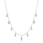 
  
  Dangling Heart 14k White Gold Diamond Necklace
  
