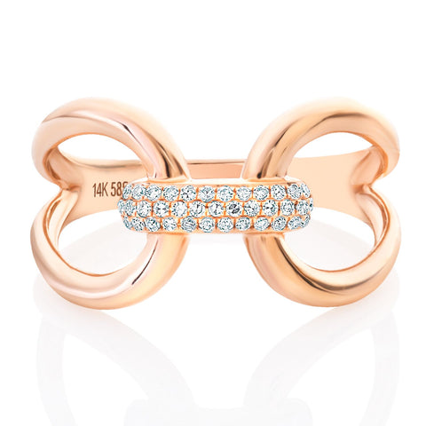 14k Rose Gold Diamond Ring