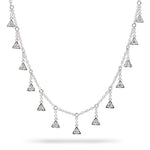 
  
  14k White Gold Diamond Dangling Triangle Necklace
  
