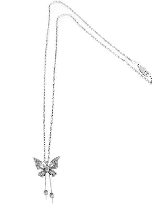 Gold Diamond Simulant Butterfly Necklace - Lovisa