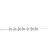 
  
  14k White Gold Seven Star Diamond Bracelet
  
