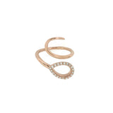 
  
  18k Rose Gold Diamond Swirl Ring
  
