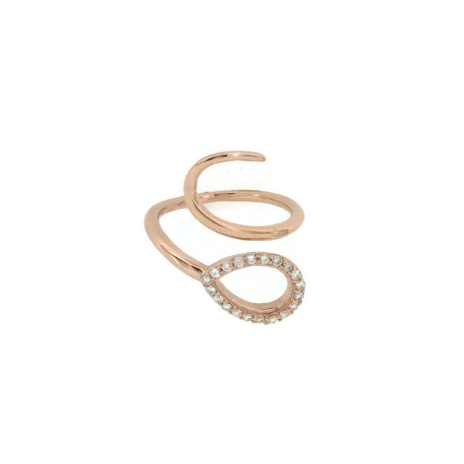 
  
  18k Rose Gold Diamond Swirl Ring
  
