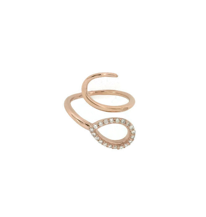 
  
  18k Rose Gold Diamond Swirl Ring
  
