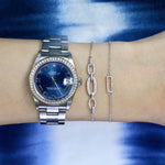 
  
  14k White Gold Rectangle Diamond Bracelet
  
