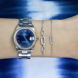 
  
  14k White Gold Rectangle Diamond Bracelet
  
