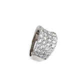 14k White Gold Wide Concave Diamond Ring (3.80cts. t.w.)