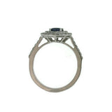 
  
  18k White Gold Sapphire Diamond Double Halo Ring
  
