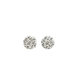 14k White Gold Diamond Cluster Stud Earrings 1.10cts t.w.
