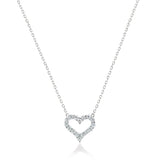 
  
  14k Open Diamond Heart Necklace -3/4 Carat
  
