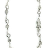 18k White Gold Diamond Heart Bracelet .65cts t.w.