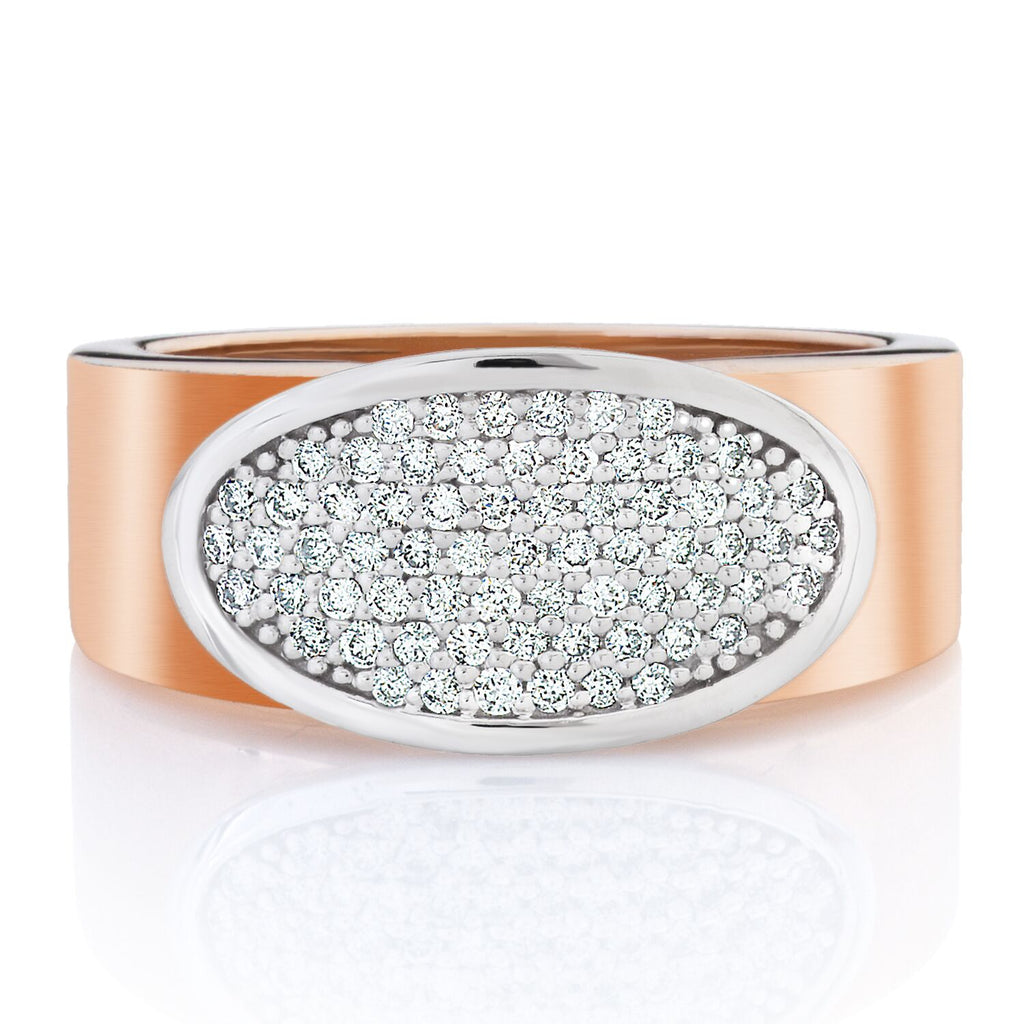 14k Rose Gold Diamond Band Ring