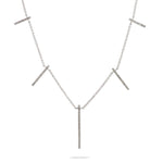 
  
  14k White Gold Vertical Diamond Bar Necklace
  
