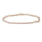 14k Yellow Gold Diamond Bar Bracelet